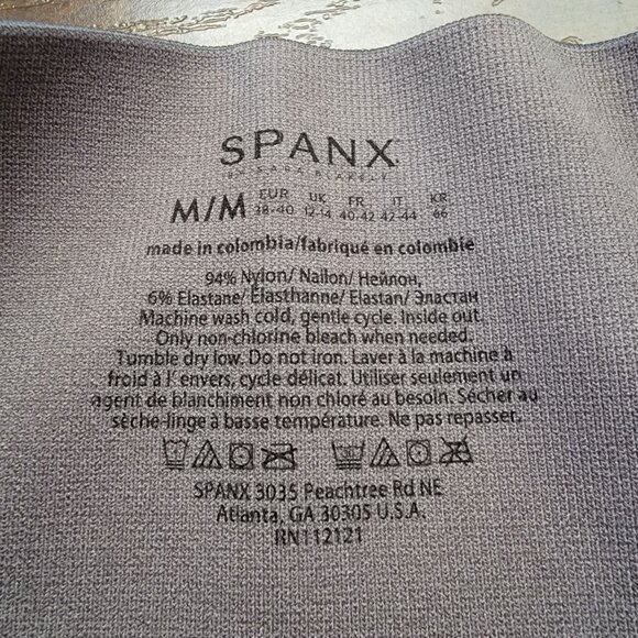 SPANX High Rise Leggings Womens M Black Look At Me Now Camo Seamless Athliesure - Picture 4 of 7